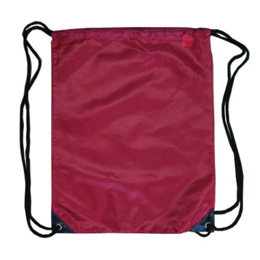 Maroon Nylon Drawstring Backsacks
